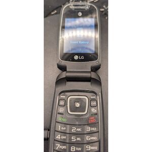 LG AT&T Flip Phone • Powers On • Missing Battery • Untested AS‑IS • Parts Only